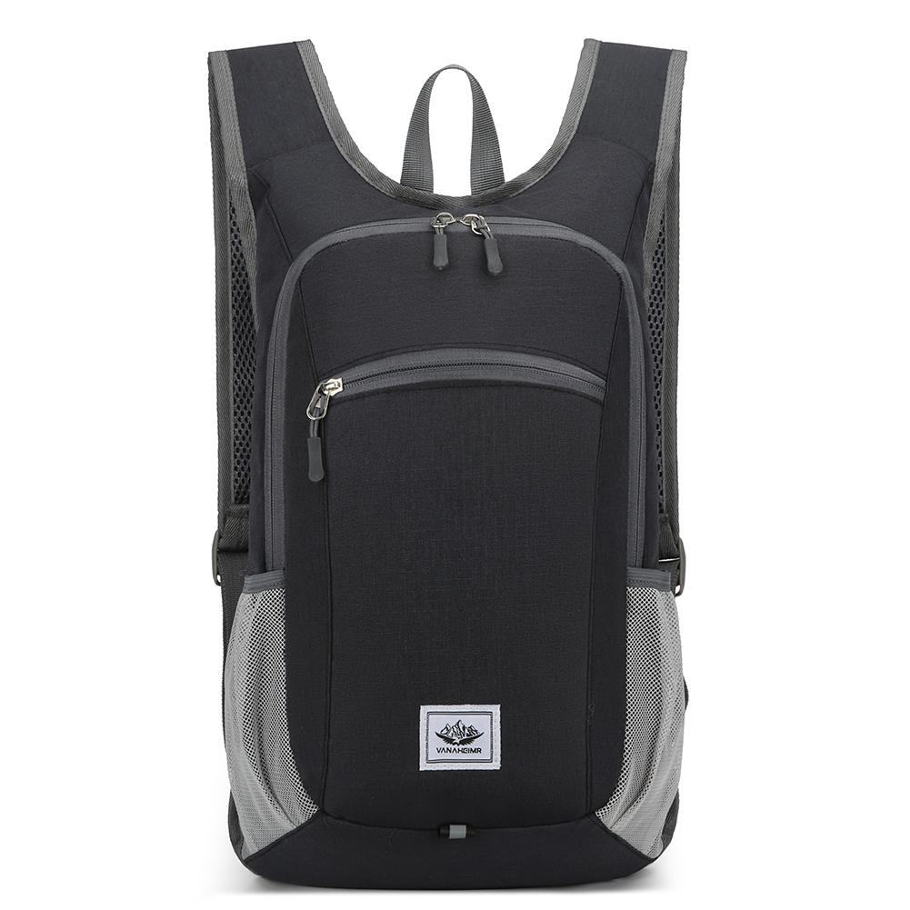 15L Portable Foldable Backpack Large Capacity Cycling Travel Daypack Reflective Mountaineering Backpack for Outdoor Sports