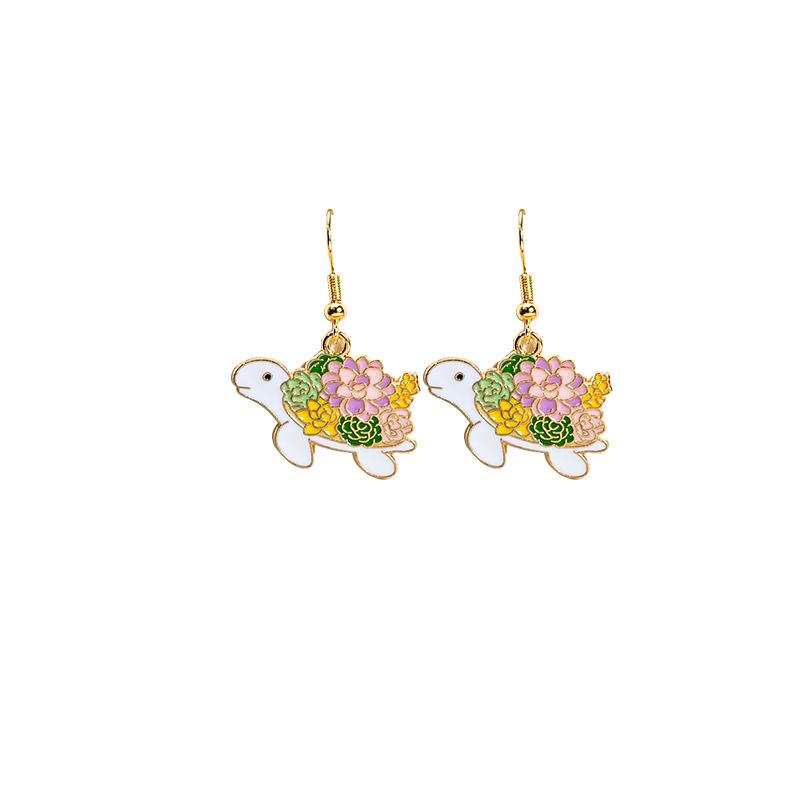 Fresh Cartoon Cute Girl Ear Hook Earrings - Summer Childlike Design