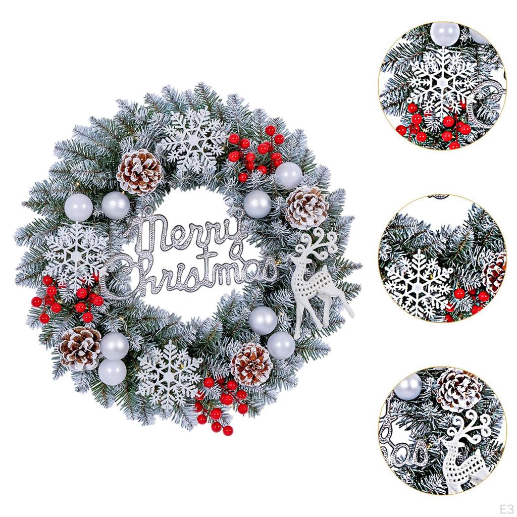 Artificial Christmas Wreath Festive Door Hanging Xmas for Year