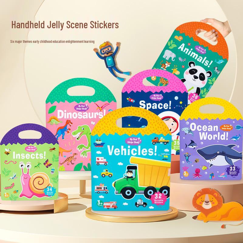 

Portable Early Education Quiet Jelly Sticker Book for Children