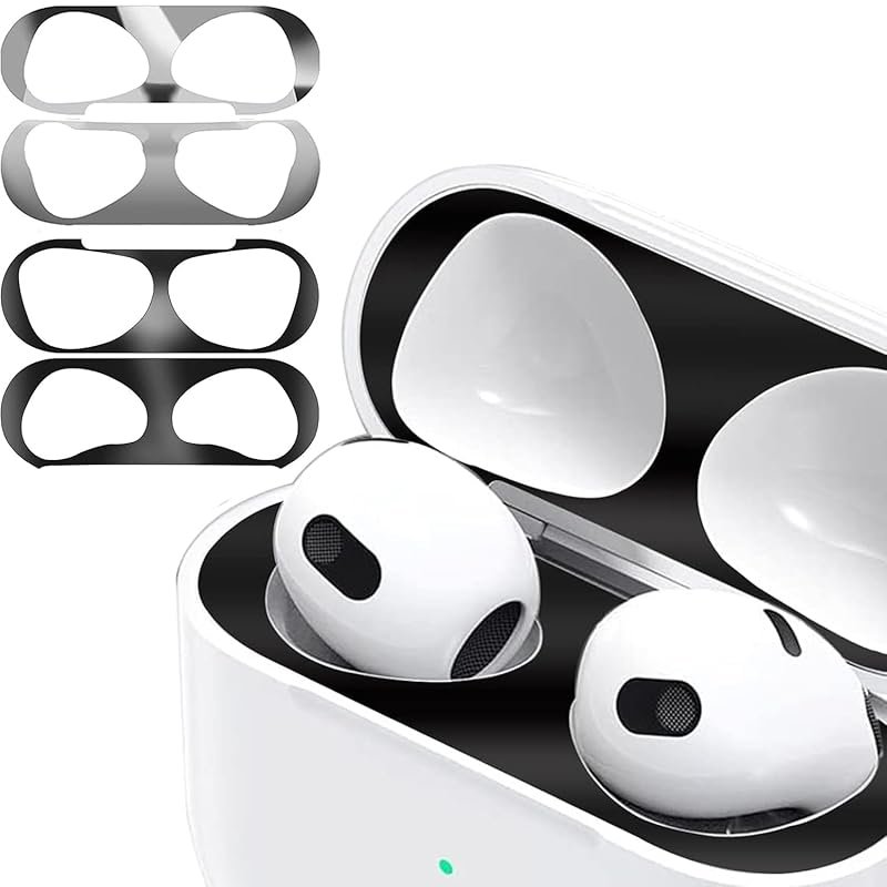 

AirPods 4 (2024) for dust guard air pods 4 compatible, guard cover 4 pieces Failure prevention adsorption dust rubbish metal Intrusion prevention