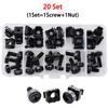 M6x16mm M6x20mm Black Carbon Steel Screw Nut Set For Rack Mount Server Cabinet Shelves Phillips Bolt Cage Nuts Kit 20Set M5 M6