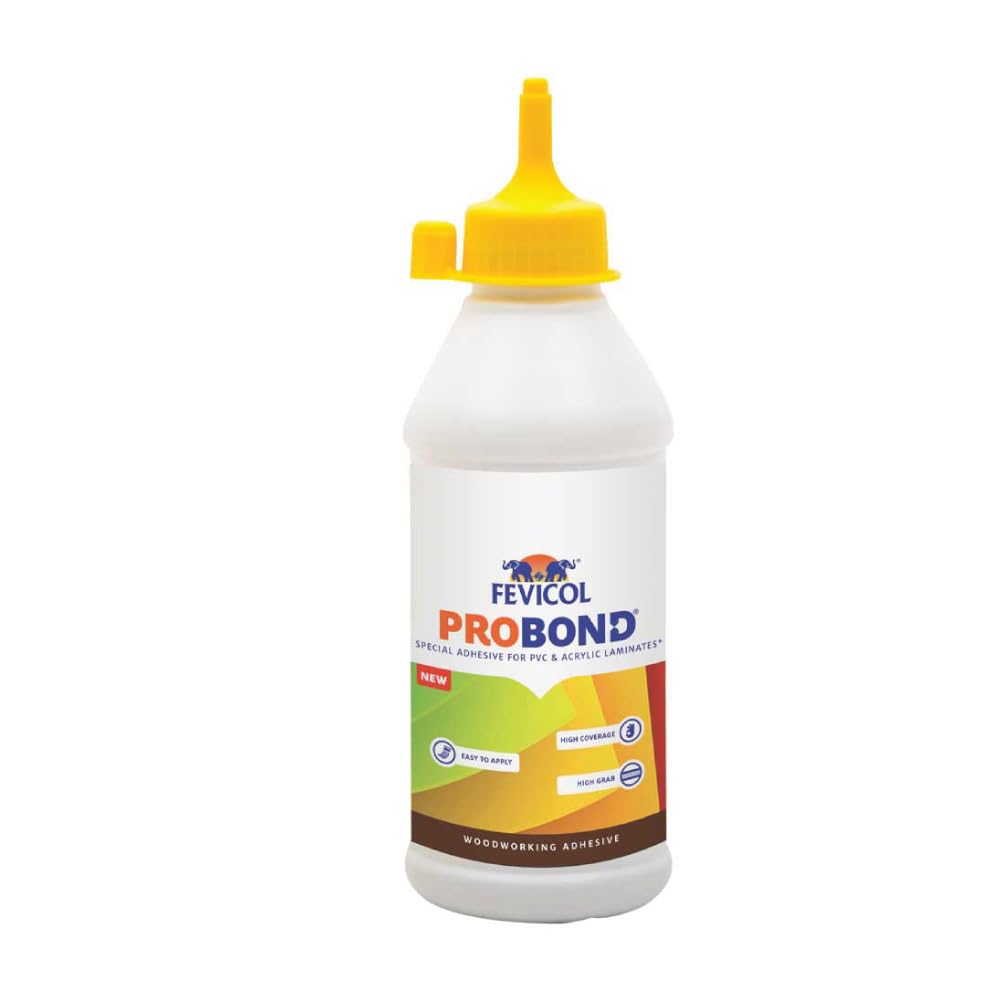 

Fevicol Probond Special Adhesive for Acrylic & PVC Sheets 500g Heat Resistant High Strength Edge Bonding Glue Solution