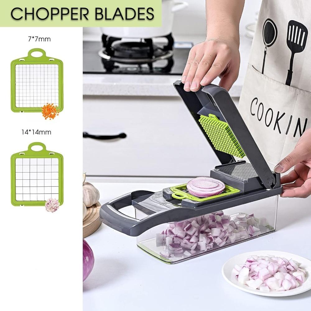 Vegetable Chopper Manual Food Processor, Veggie Chopper Cutter for Salad Garlic Nut Onion
