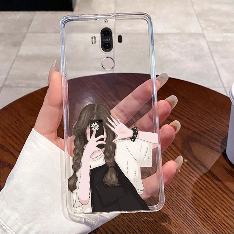Case For Huawei Mate 9 MHA-L29 MHA-L09 Casing Ultra-thin Slim Clear Soft Silicone Phone Case Luxury Cute Love Rabbit Funny Cover