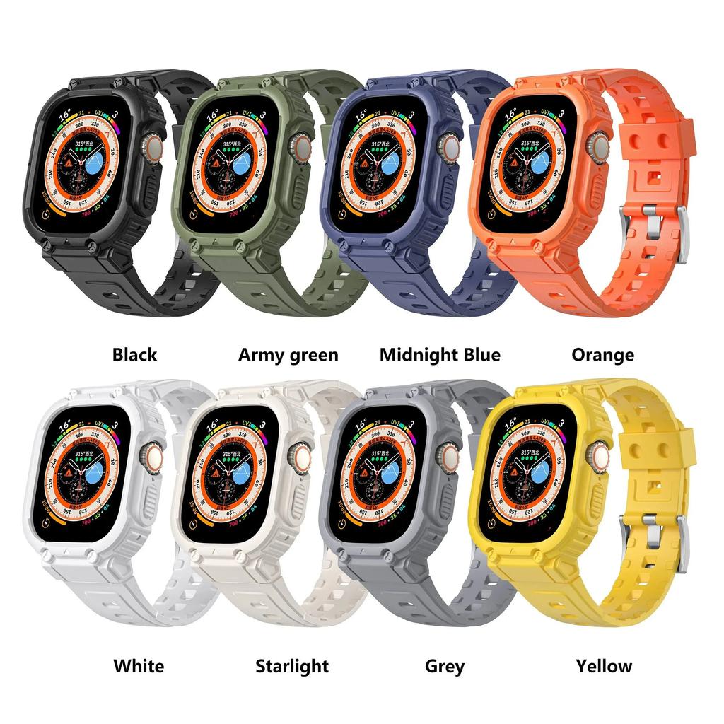 Band Case for Apple Watch 45nmm 49mm 44mm 41mm 40mm Bracelet TPU for Iwatch Ultra 7 8 6 5 4 Wristband Sport Strap Accessories