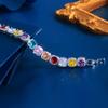 Light Luxury Jewelry Dopamine Geometric Sugar Cube Zircon Bracelet Jewelry Women'S Design High-End Full Diamond Jewelry