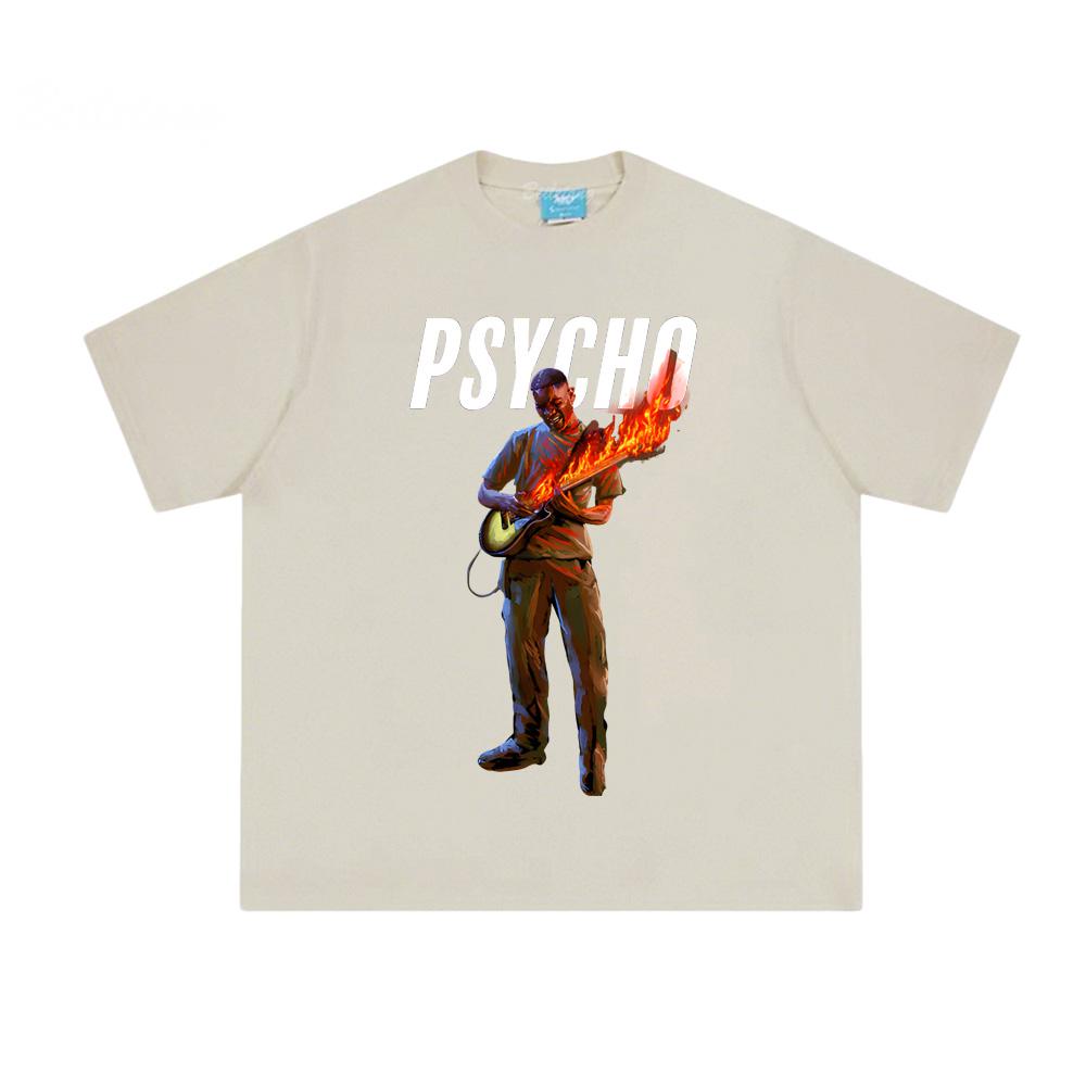 Psycho In The Fire Tee 2026 New Dave Casual T-shirt Graphic Printing Tshirt Short Sleeve Summer 100% Cotton Round Harajuku TEE
