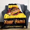Name Custom Vancouver Canucks Logos Print Flannel Blanket High Quality Warm Comfortable Cover for All Seasons Perfect for Gifts Home Decor