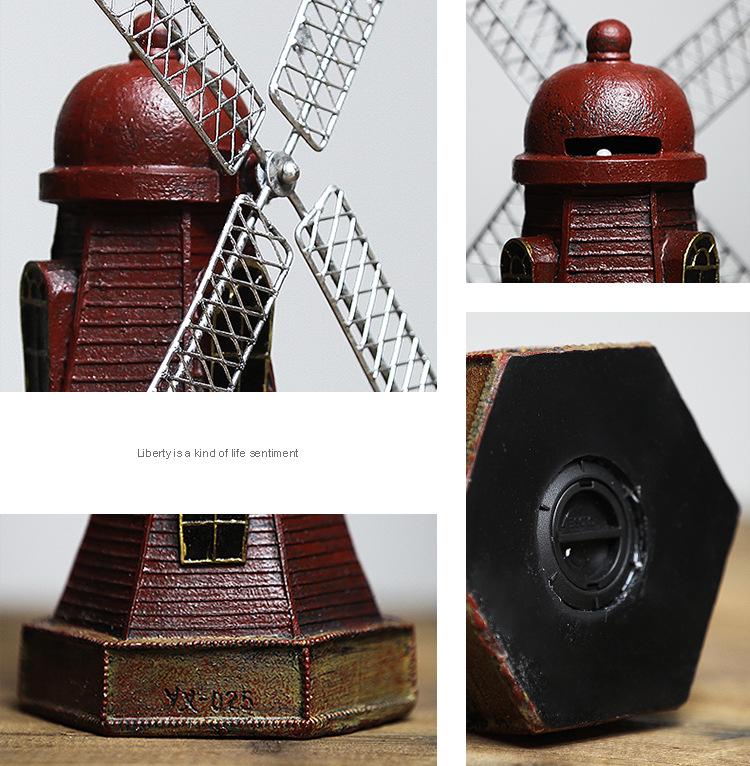 Xianci Väderkvarn Modell Bokhylla - Retro Bokhylla & Dekorationer för Vardagsrum & TV-möbel