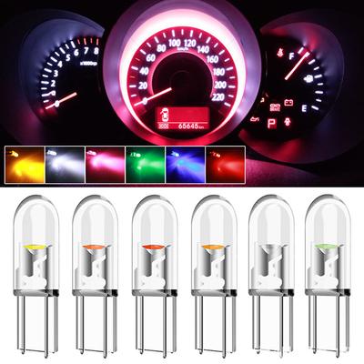 10 Stück Transparent T5 LED W3W COB LED Glühbirne Auto Instrument Kontrollleuchte Leselampe Auto Innenraum Armaturenbrett Warnleuchte