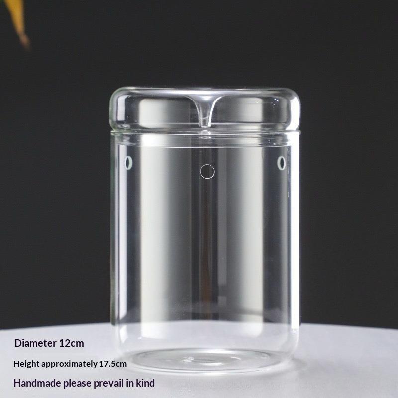 Micro Landscape Glass Bottles with Cover Fresh Green Succulent Moss Bottle Glass Vase Glass Terrarium Bonsai Home Desktop Decor
