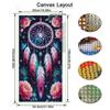 Colorful Feather Flower Wind Chime Large Size Diamond Painting Diy Full Square Round Drill Rhinestone Embroidery Mosaic Cross Stitch Kits