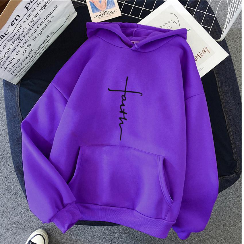 Faith Hoodie Graphic Vintage Hip Hop Sweatshirts Casual Streetwear Unisex Pullover Women Hoodies Y2K Hoody clothes