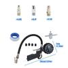 Lighted Tire Pressure Inflator with Handheld Hose Tool for Routine Car and Motorcycle Air Filling and Tire Care