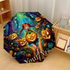 Custom Text Automatic 8 Bone Umbrella, Portable Sun Rain Protection UmbrellaPippi Longstocking
