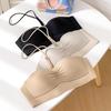 Tynd off-shoulder stropløs aftagelig stropløs skridsikker trådløs push-up bh til kvinder