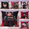 Game Z-Zenless Zone Zero Cushion Cover Natural Linen Pillow Case Double-Sided Print Decorative Sofa Pillowcase Home Decor Gift