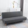 Jacquard Fabric Armless Sofa Bed Cover Sofa New Year Decor Slipcovers Stretch Protector Elastic Solid Color Bench Cover For Home