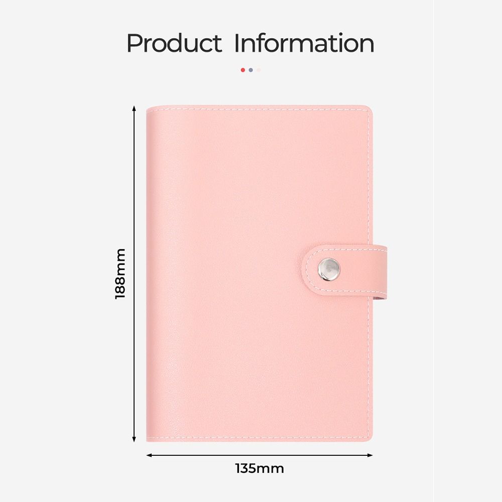 Macaron Money Organizer PU Leather Loose-leaf Notebook Durable Cash Saving Planner  Planner