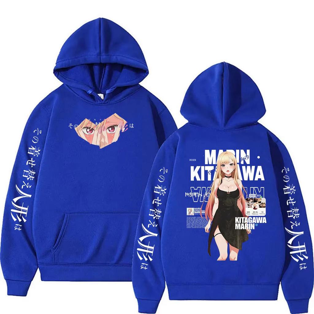2026 Hot Sale Anime Marin Kitagawa My Dress Up Darling Hoodie Casual Unisex Streetwear Vintage Printed Sweatshirt Loose Cozy and Versatile