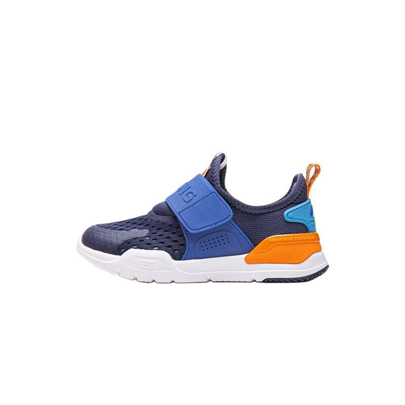 Li Ning Kids Sports Lifestyle Series Comfortable Soft Running Shoes Kids Running Shoes Deep-Navy Color-Blue YKNU040-11
