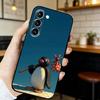 Cute P-Pingu Phone Case For Samsung S20,21,22,23,24,25,26 Ultra,Plus,Black Soft Cover