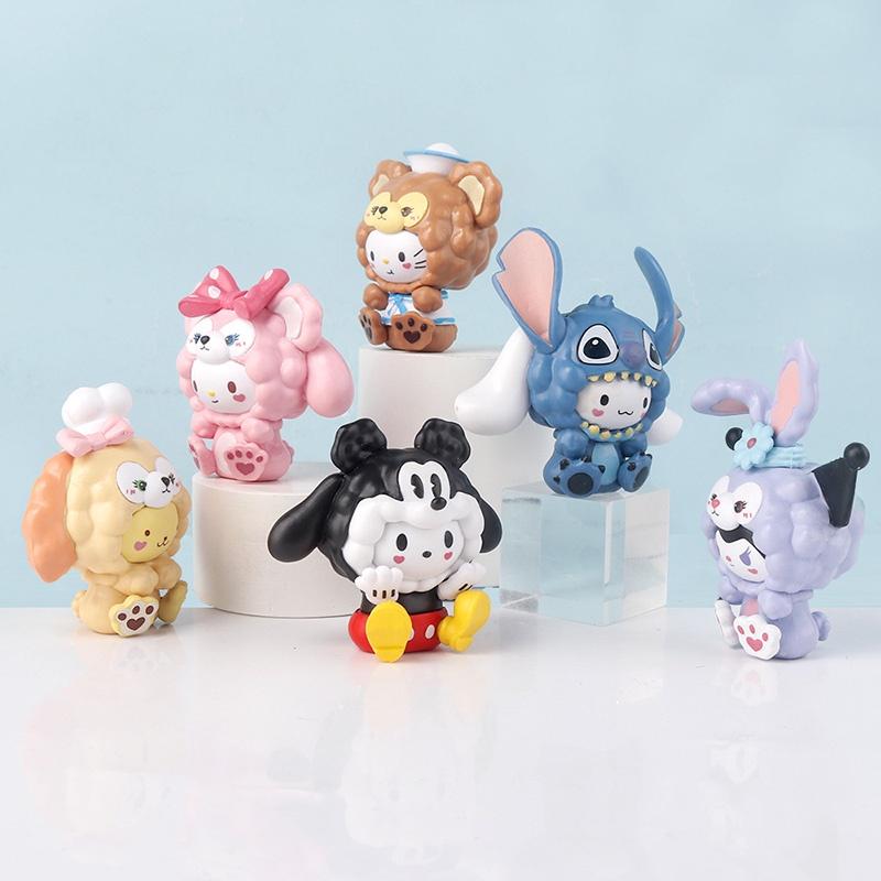 Cute Melede Cos Series Hello Kitty Collectible Toy Figure Pvc Material