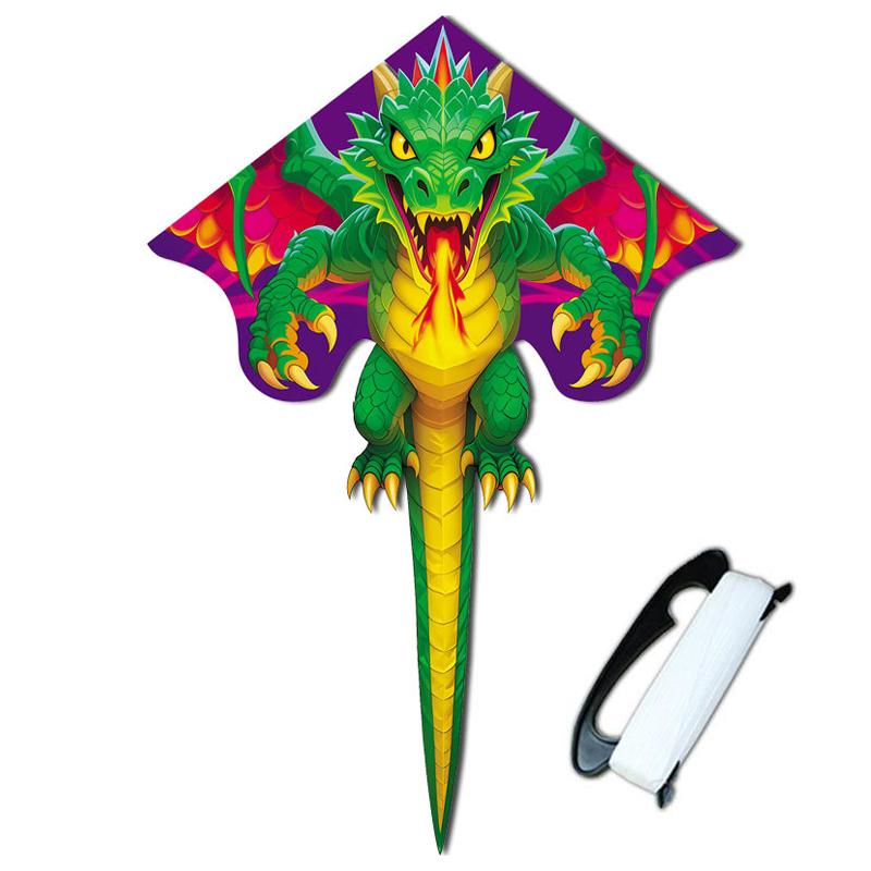 Chinese Dragon Kite Upgraded Hot Cut Craft Cartoon Kite Suitable For Beginners With 100M Kite String Outdoor Flying Toy