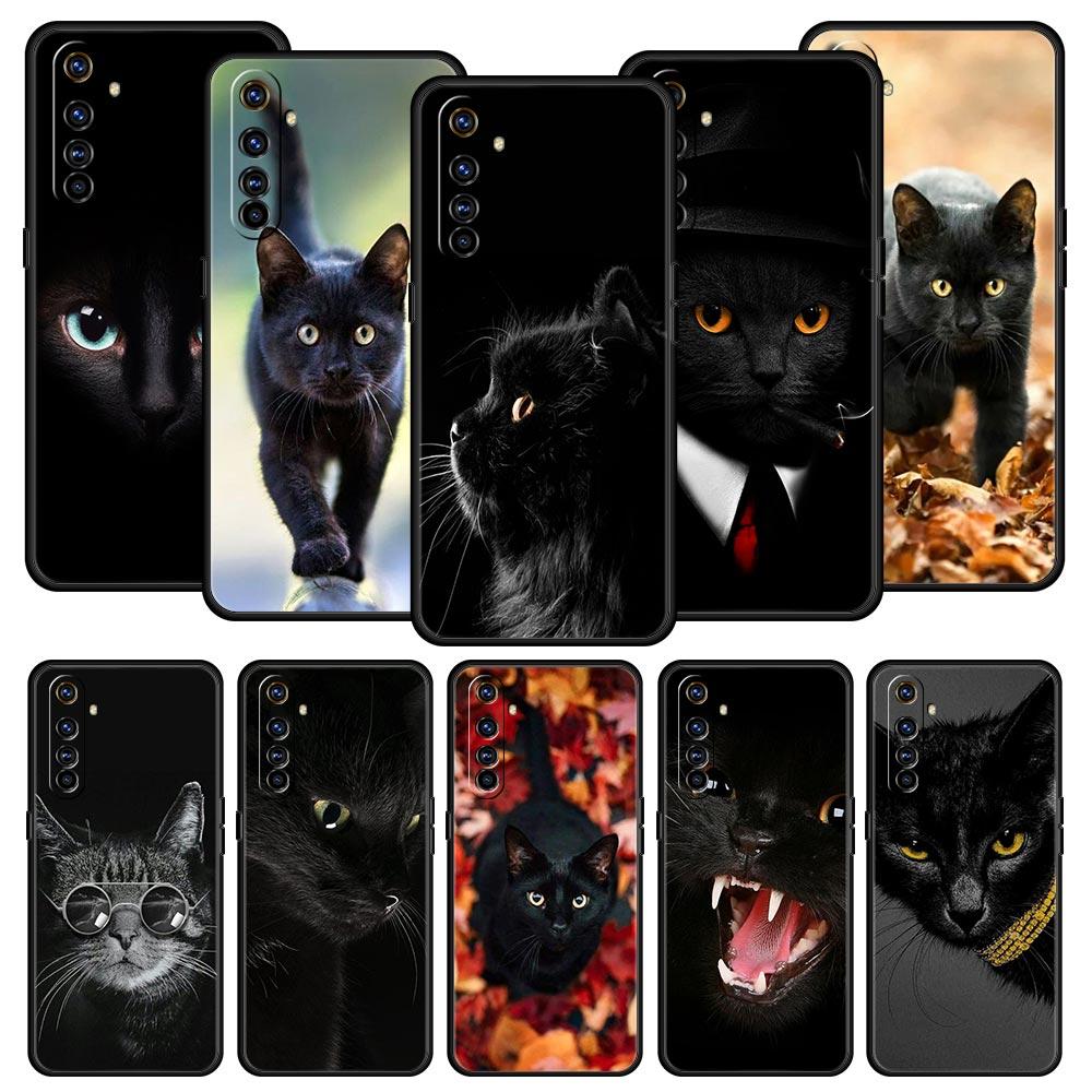 

Черный кошачий глаз для Realme GT Neo 2 3 3T чехол для телефона Realme 11 10 9 8 5G 7 6 GT2 Pro Plus C21 C11 C25 C35 мягкий чехол