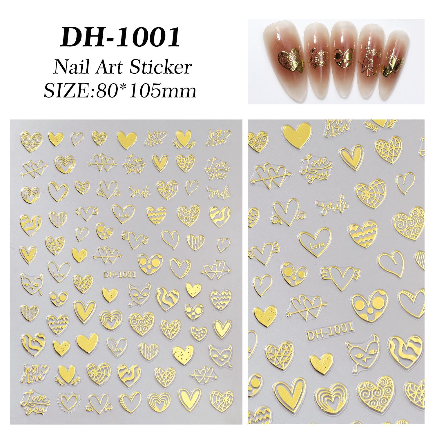 3D Граффити Вырезные Наклейки для Ногтей: Серия самоклеящихся наклеек для маникюра с горячим тиснением Модель DH