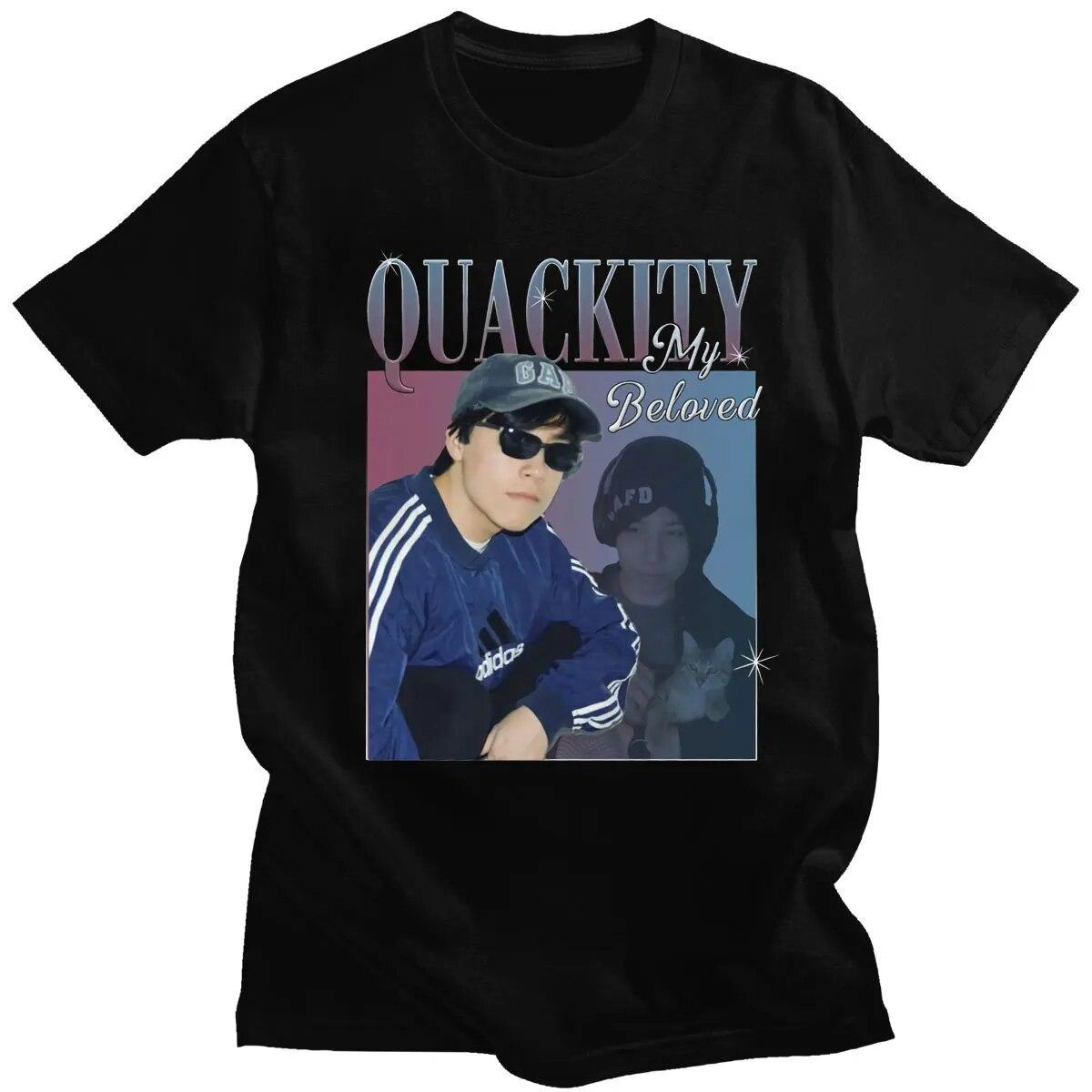 

Футболка Quackity My Beloved Merch, летняя повседневная модная футболка с принтом в стиле Харадзюку, топ с короткими рукавами из 100% хлопка, свободные футболки, уличная одежда S