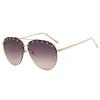 2023 Fashion Rivet Rimless Women Sun Glasses UV400 Custom Logo Classic Metal Double Bridge Men Shade Sunglasses