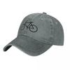 Bike Silhouette Washed Baseball Cap Trucker Hat Summer Men Women Casual Snapback Cap Outdoor Fishing