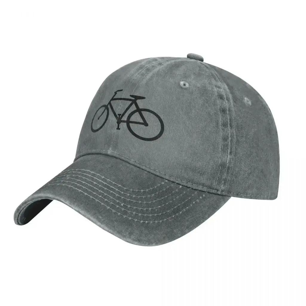 Bike Silhouette Washed Baseball Cap Trucker Hat Summer Men Women Casual Snapback Cap Outdoor Fishing