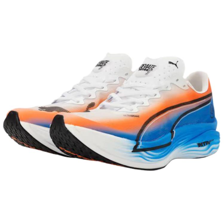 Puma Deviate Nitro Elite 3 Comfortable Soft Lightweight Running Shoes Men Sneaker White Orange Blue 313420-01
