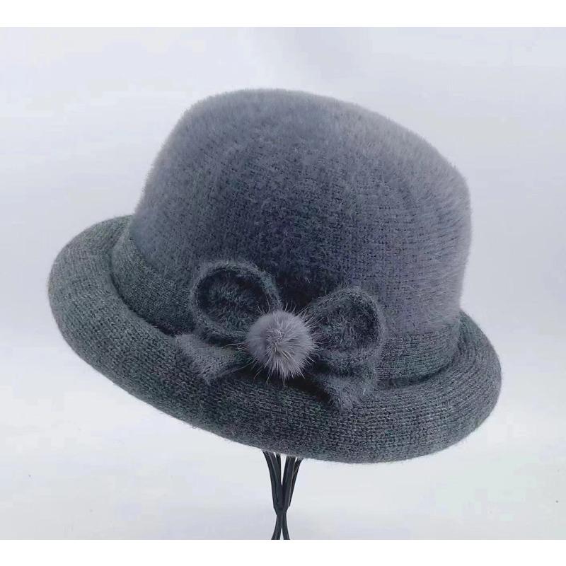 

In Autumn and Winter Mother Add Velvet Thickened Warm Pot Hat Old Man Grandma Old Lady Cotton Top Hat average size