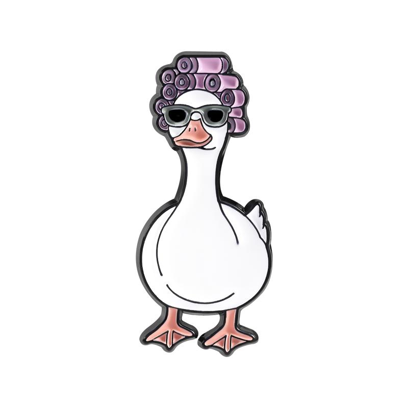 Cute Mexican Goose Enamel Pins Silly Goose with Sombrero Poncho Funny Pun Me Goose-ta Brooches Lapel Badge Party Jewelry Gifts