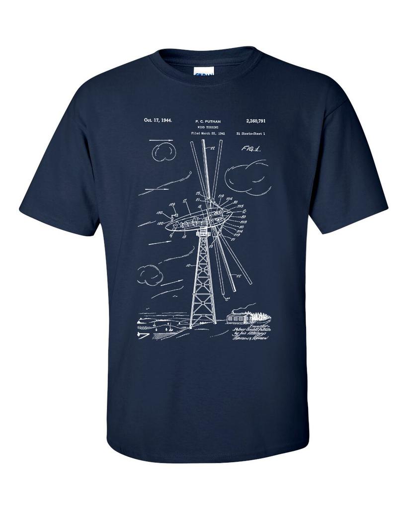 T-shirt con Progetto Brevettato Turbina Eolica energia rinnovabile