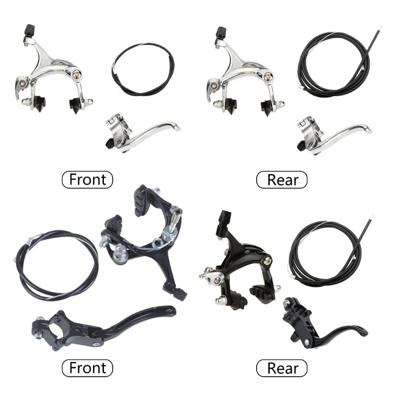 Bicycles Brake C Brake Caliper Set, Bicycles Rear and Front Brakes Set Bicycles Brake Levers Set for Mountain Bicycles