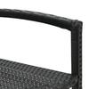 Bar Stool Set 4 Pieces Black Poly Rattan