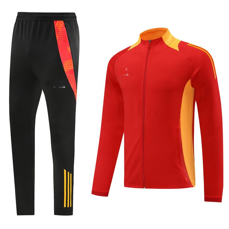 2425 Autumn And Winter Long Pull Paris Football Jersey Appearance Training Jersey Jacket Light Plate No Team Logo Set
