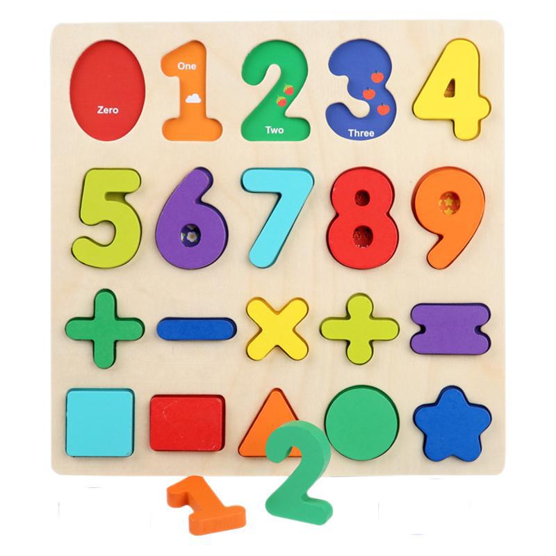 Montessori Number & Alphabet Matching Puzzle Board - Early Education Toy