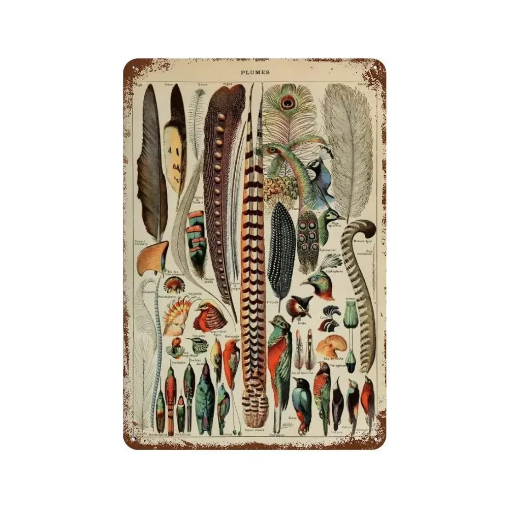 Vintage Mushroom Medicine Flower Insect Butterfly Vegetable Pumpkin Carrot Metal Aluminum Signs Home Room Garden Wall Art Pla