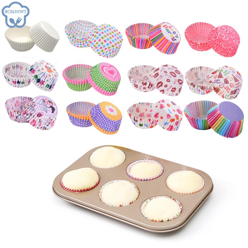 

100pcs Cupcake Liner Baking Cup For Wedding Party Caissettes Tulip Muffin Cupcake Paper Cup Oilproof Cake Wrapper