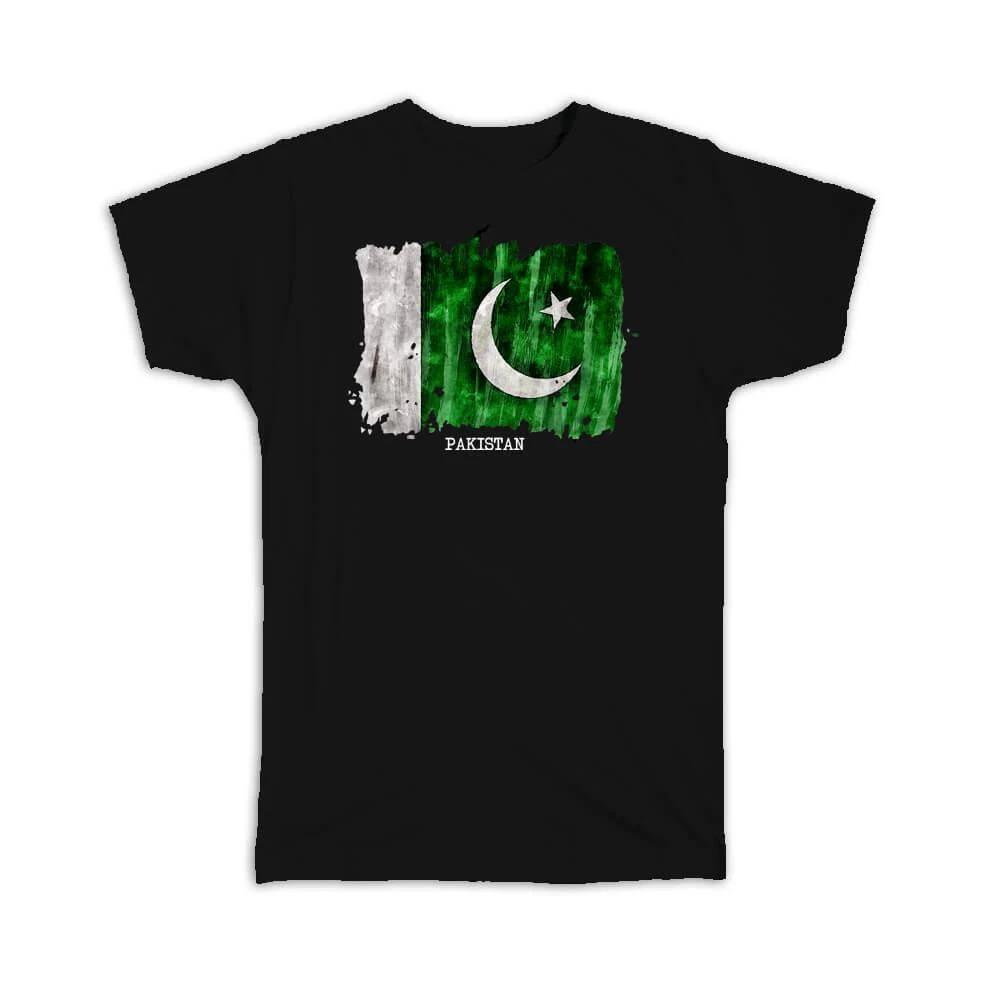 Gift T-Shirt : Pakistan Flag Asia Travel Expat Country Watercolor 3XL
