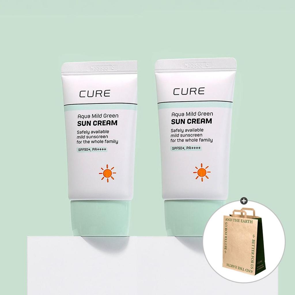 Cure Mild Green Sun Cream (Mineral) 40ml X 2