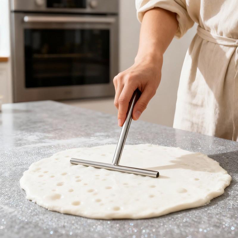 Crepe Spatula Spreader Pancake T Maker Tool Turner Utensils Cake Shape Rake Pan Stainless Steel Making Kit Stick Icing Brownie