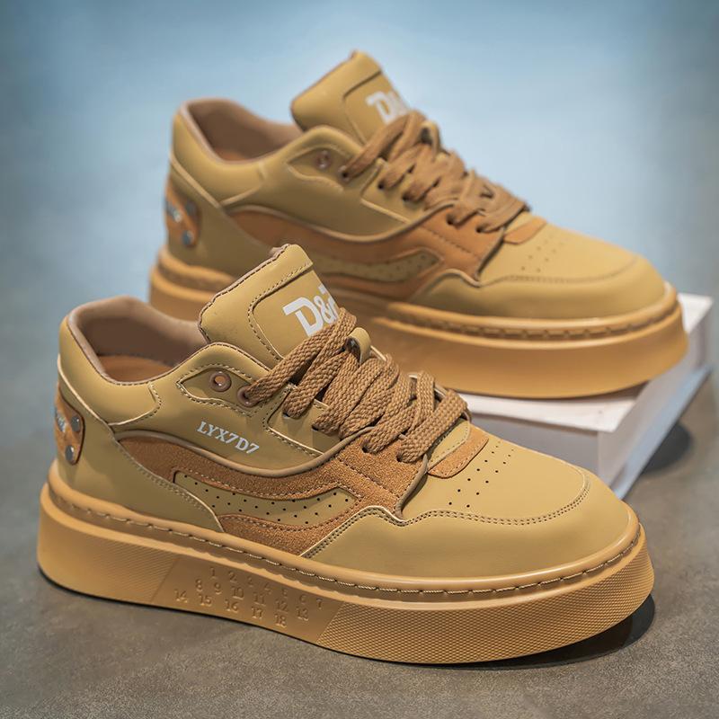 

Мужская обувь универсальная корейская версия моды и досуга повседневная с высоким чувством 2025 новая весна цветная блочная интернет-знаменитость легкая роскошь мода 44 жёлтый