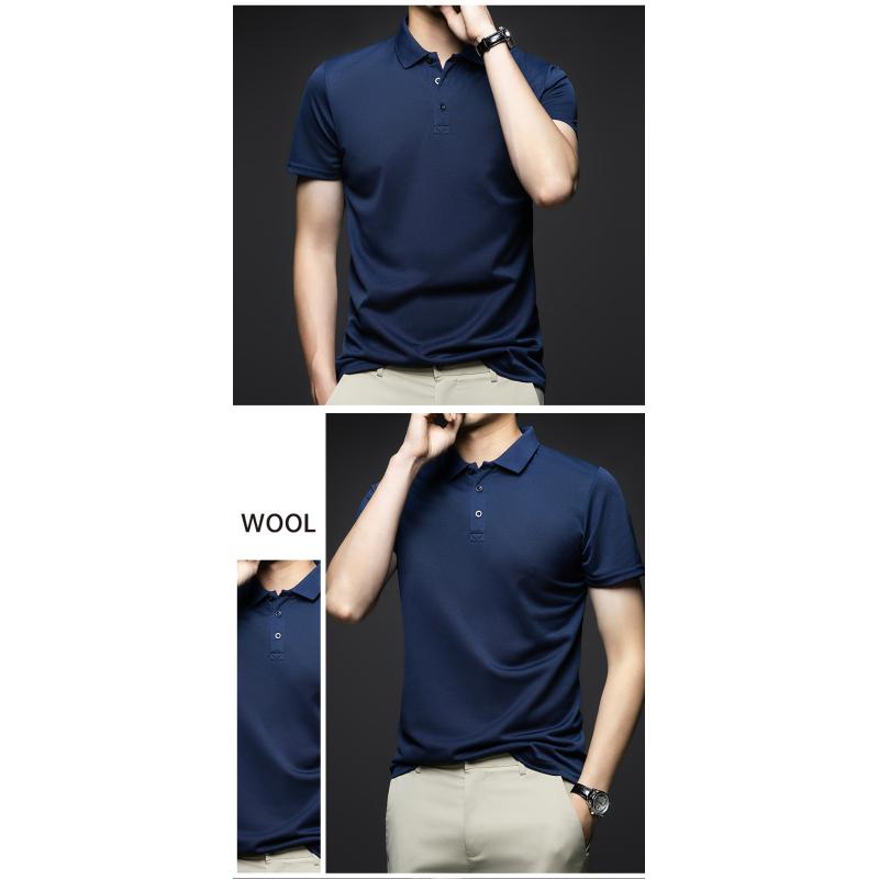 New Arrival Men's Fashion Solid Short Sleeve Polo Shirt Summer Breathable Comfortable Turn Down Collar Tops